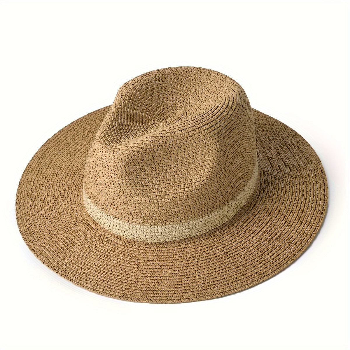 Panama Hat Wide Brim Breathable Paper Fiber UV Protection