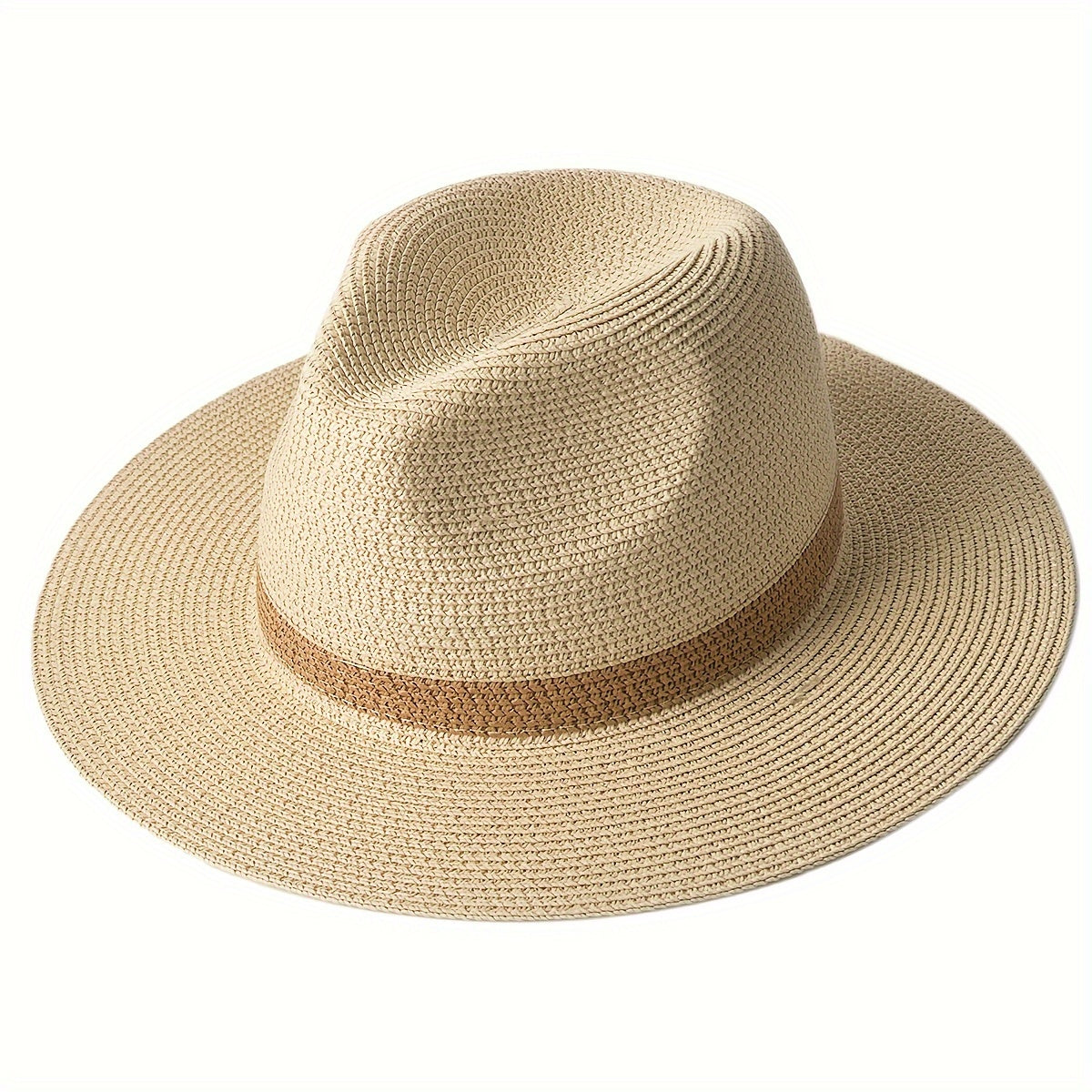 Panama Hat Wide Brim Breathable Paper Fiber UV Protection