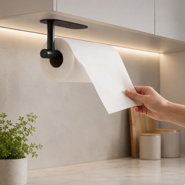Paper Towel Holder Stainless Steel Under-Cabinet Set of 2