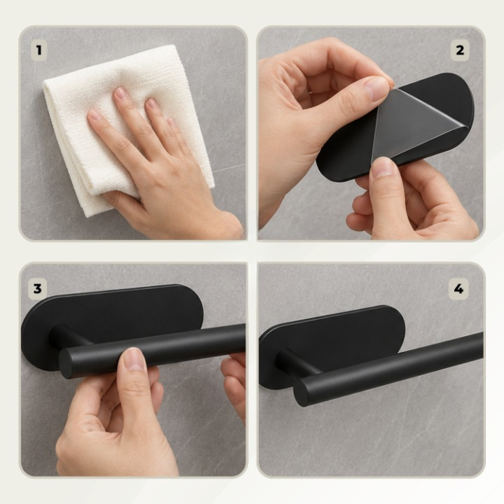 Paper Towel Holder Stainless Steel Under-Cabinet Set of 2