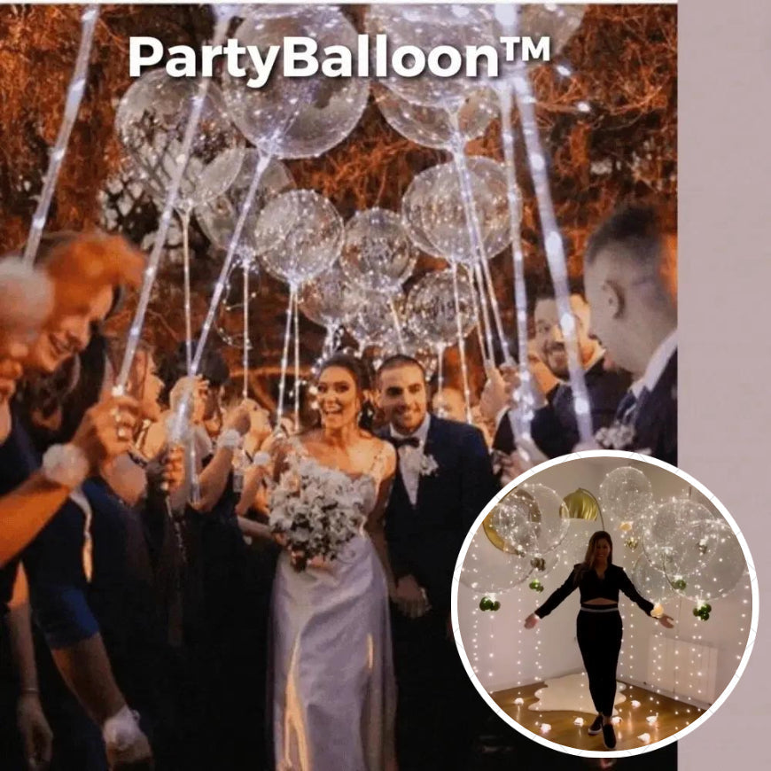 Party Balloons Adjustable LED Reusable 10 Pack