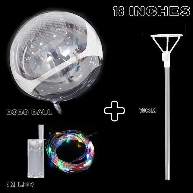 Party Balloons Adjustable LED Reusable 10 Pack
