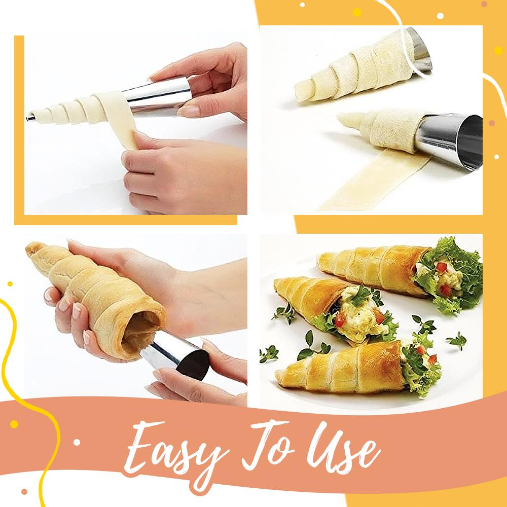 Pastry Molds Horn-Shaped Stainless Steel Set of 5