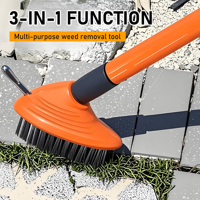 Paving Joint Brush 3-in-1 Interchangeable Heads Steel Bristles