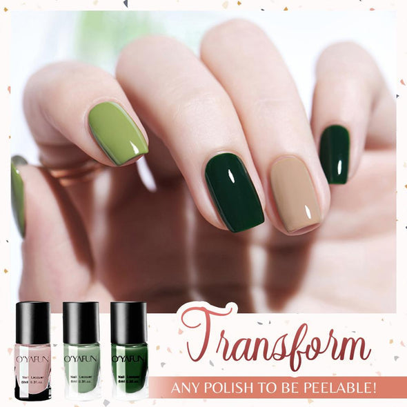 Peel-Off Nail Polish Water-Based & Fast-Drying Chip-Free