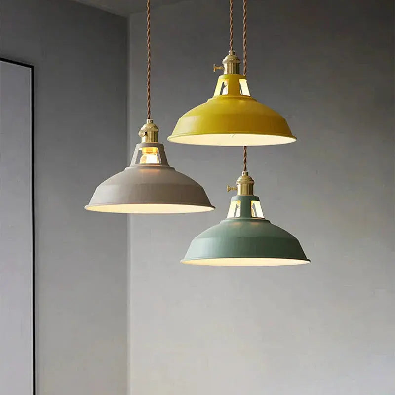 Pendant Ceiling Light Modern Minimalist Metal Frame & Cable Suspension