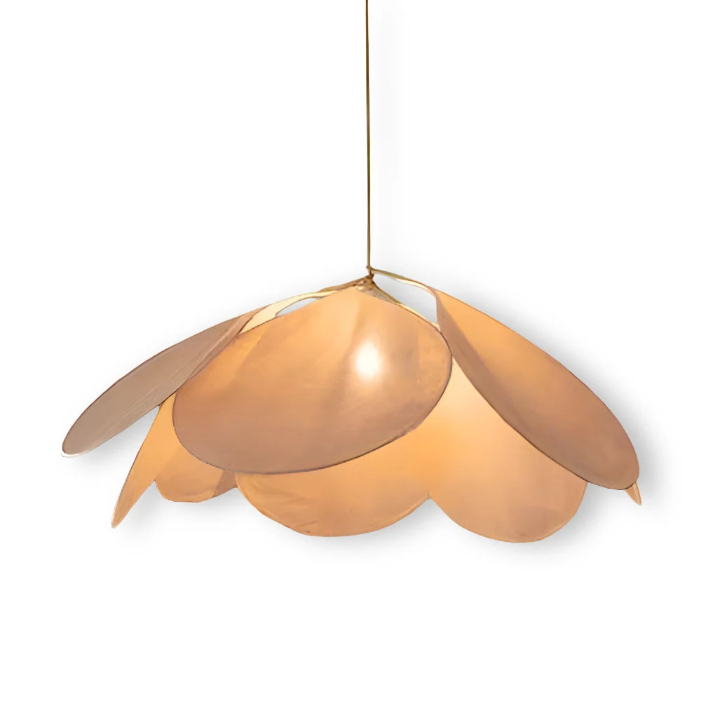 Pendant Lamp Flower-Shaped Fabric Shade Adjustable Cable
