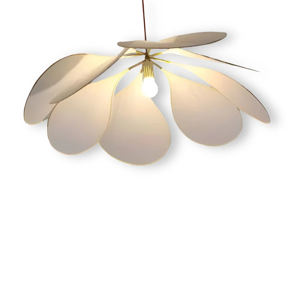 Pendant Lamp Flower-Shaped Fabric Shade Adjustable Cable