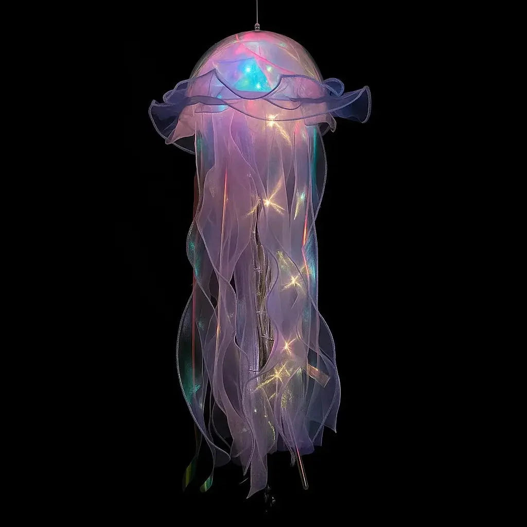 Pendant Lamp Jellyfish Multicolored LED Battery-Powered