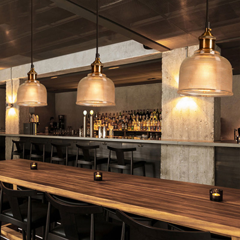 Pendant Light Colored Glass Shade Adjustable Cable