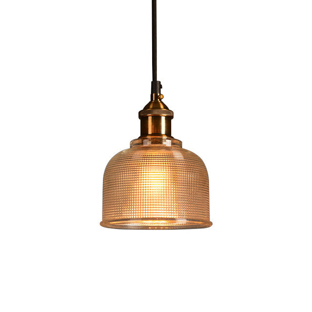 Pendant Light Colored Glass Shade Adjustable Cable