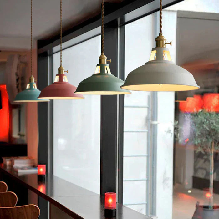 Pendant Light Industrial Metal Shade Adjustable Chain
