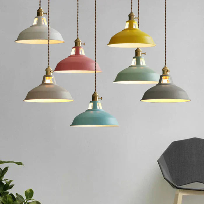 Pendant Light Industrial Metal Shade Adjustable Chain
