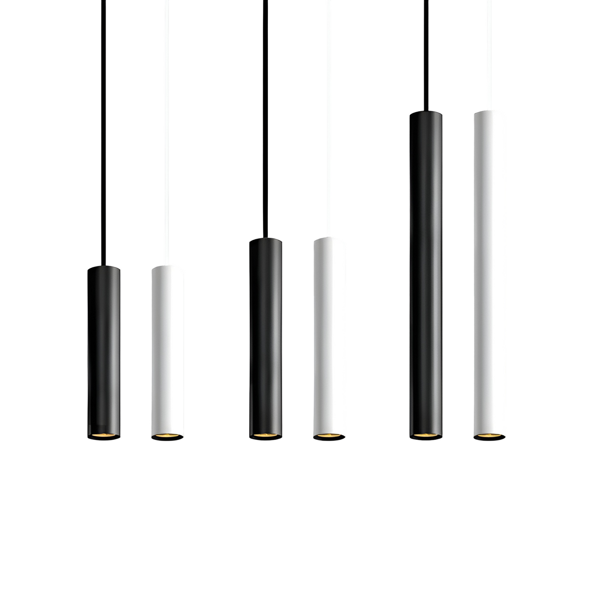 Pendant Light Slim Tubular LED 4000K Adjustable Height