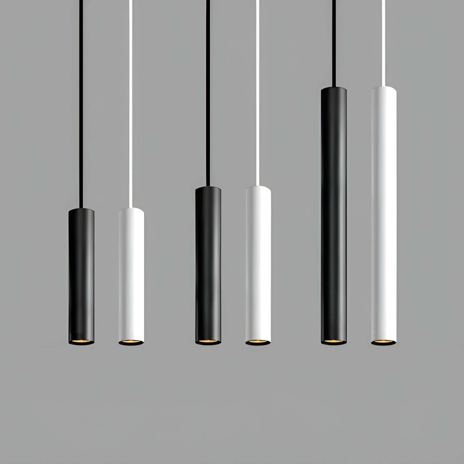Pendant Light Slim Tubular LED 4000K Adjustable Height