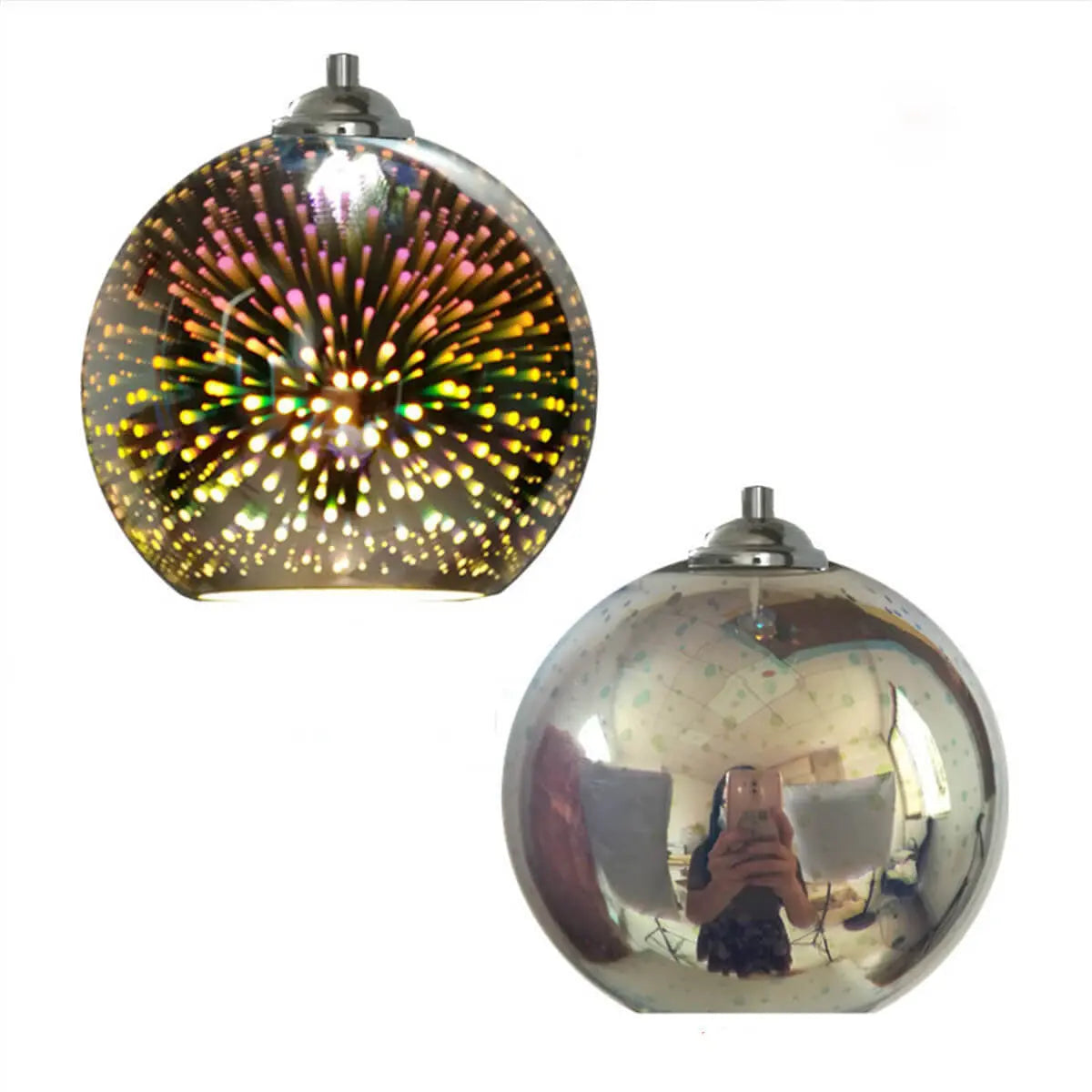 Pendant Light Textured Glass & Adjustable Cord