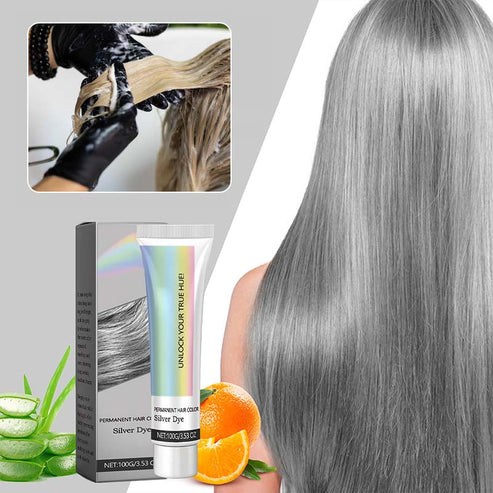 Permanent Hair Color Silver Gray Neutralizes Yellow