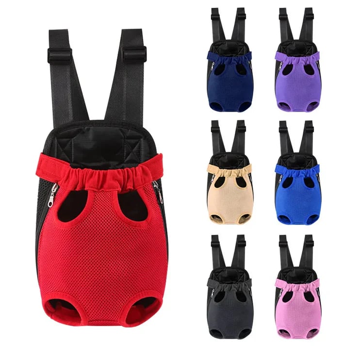 Pet Backpack Ventilated Leg Openings Safety Lock