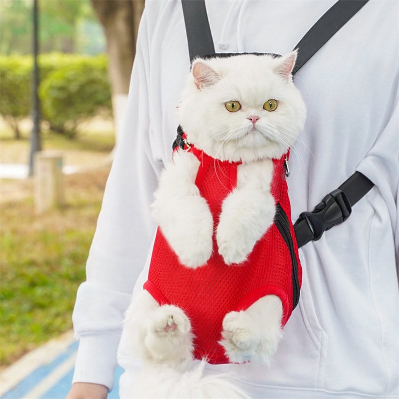 Pet Backpack Ventilated Leg Openings Safety Lock