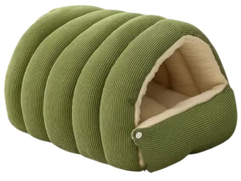 Pet Bed Semi-Open Cave Breathable Cotton & Non-Slip Base