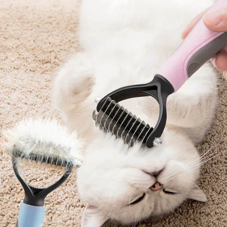 Pet Brush Cats & Dogs Stainless Steel Pins Non-Slip Handle