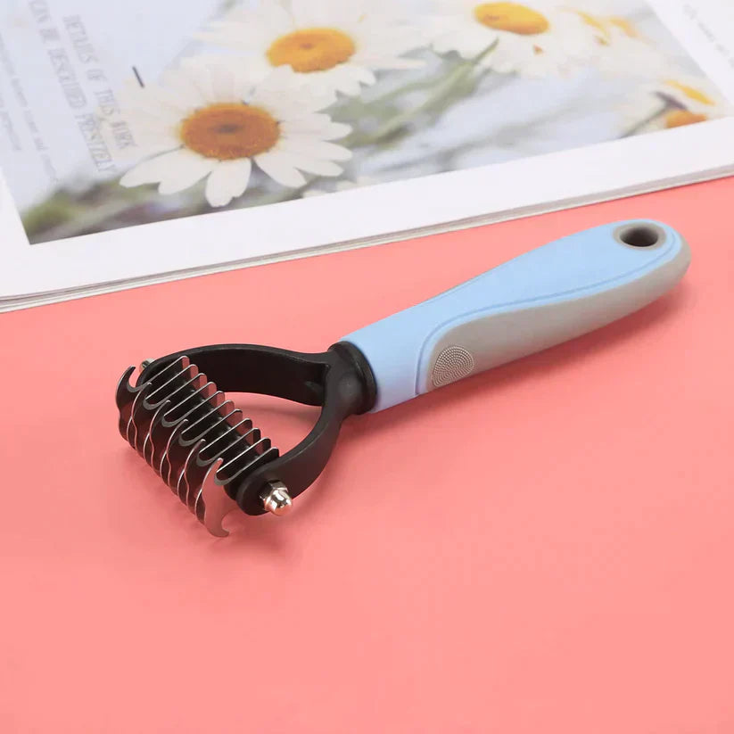 Pet Brush Cats & Dogs Stainless Steel Pins Non-Slip Handle