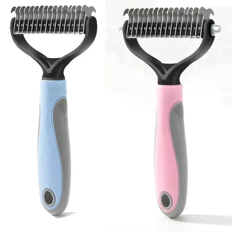 Pet Brush Cats & Dogs Stainless Steel Pins Non-Slip Handle