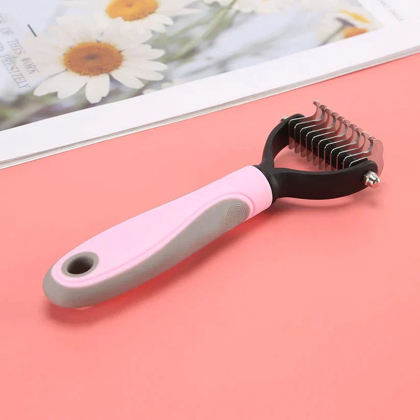 Pet Brush Cats & Dogs Stainless Steel Pins Non-Slip Handle