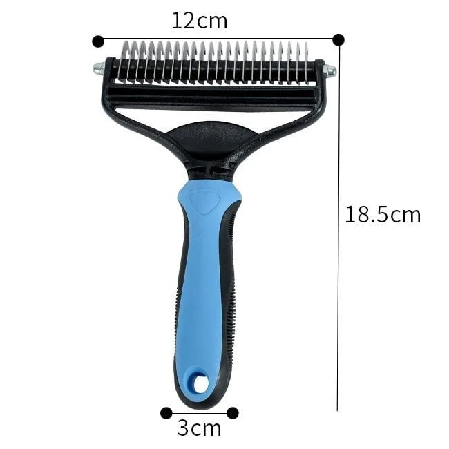 Pet Brush Double-Sided Deshedding & Detangling Stainless Steel Teeth