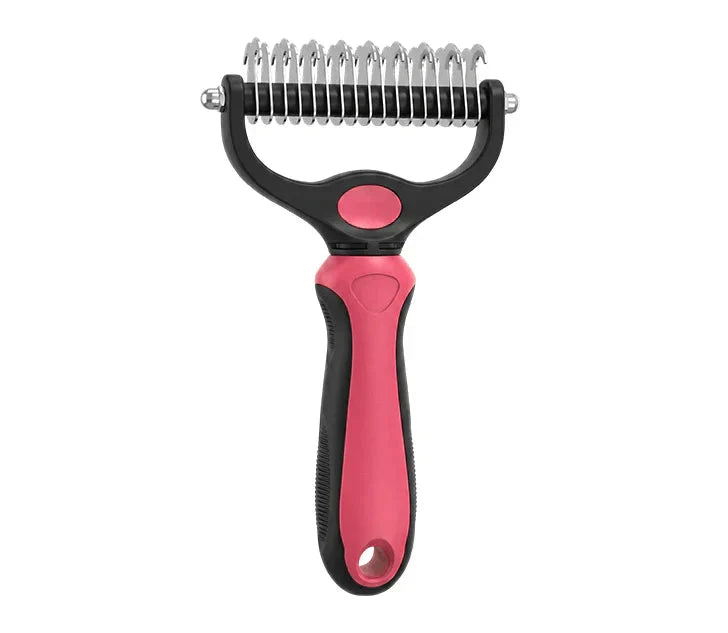 Pet Brush Double-Sided Deshedding & Detangling Stainless Steel Teeth