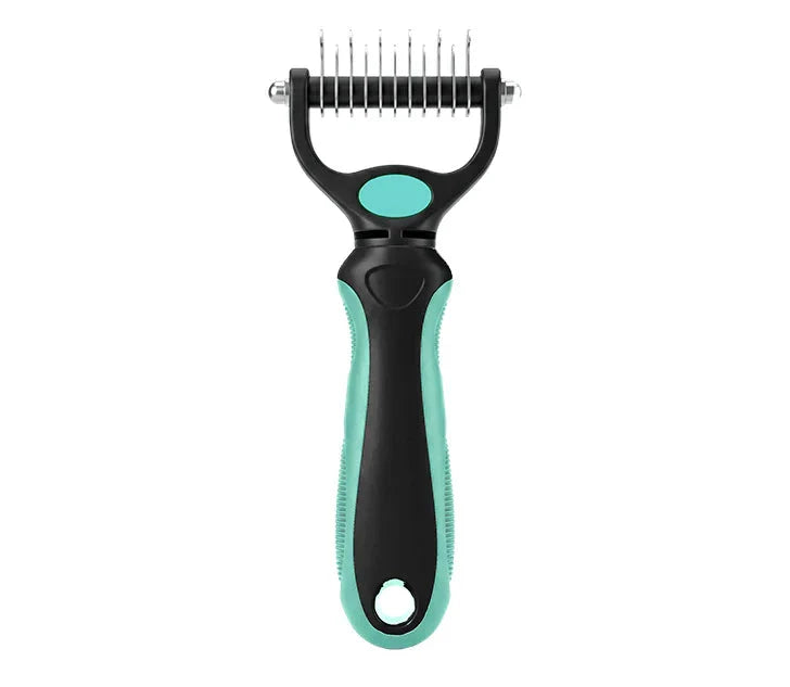 Pet Brush Double-Sided Deshedding & Detangling Stainless Steel Teeth