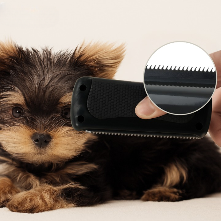 Pet Brush Sawtooth Metal Teeth & Soft Bristles
