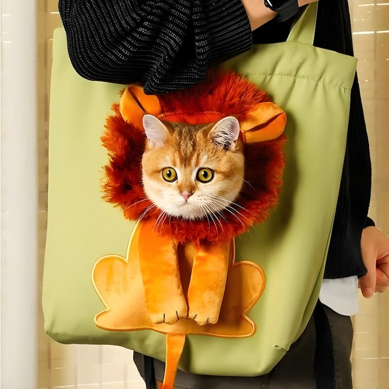 Pet Carrier Head-Opening Ventilation Cotton Canvas Safety Buckle