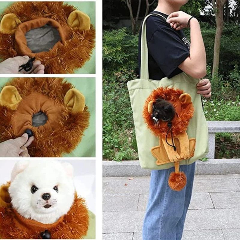 Pet Carrier Head-Opening Ventilation Cotton Canvas Safety Buckle