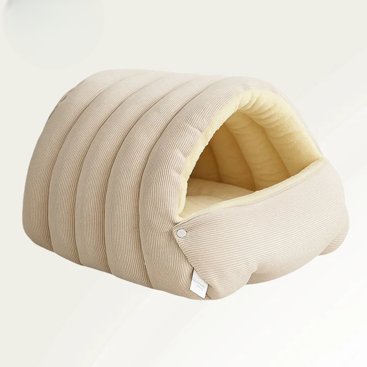 Pet Cave Bed Corduroy Plush Magnetic Closure