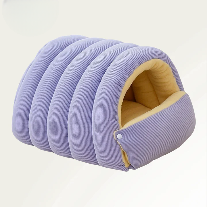 Pet Cave Bed Corduroy Plush Magnetic Closure