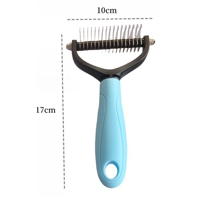 Pet Comb Double-Sided Deshedding & Detangling Non-Slip Handle