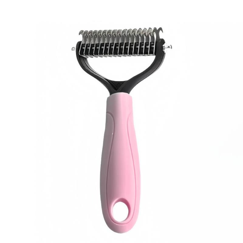 Pet Comb Double-Sided Deshedding & Detangling Non-Slip Handle