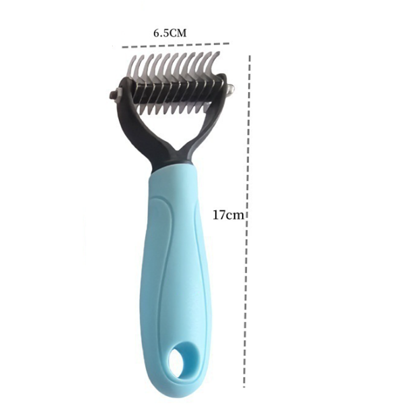 Pet Comb Double-Sided Deshedding & Detangling Non-Slip Handle