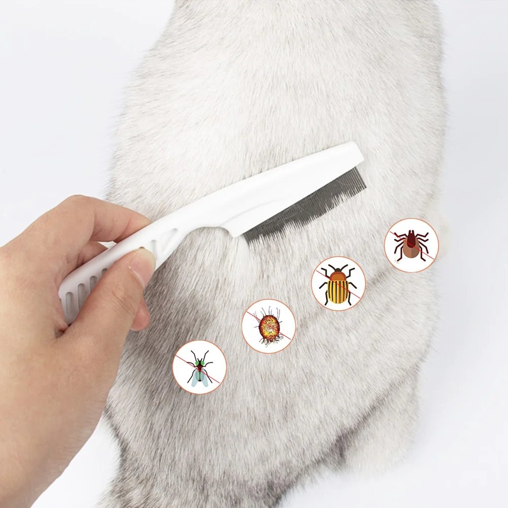 Pet Comb Fine Stainless Steel Rounded Tips