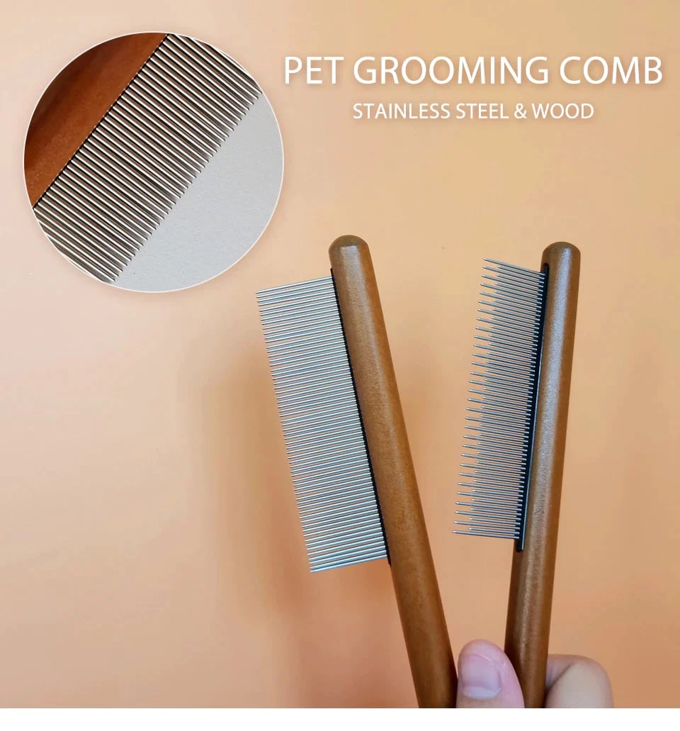 Pet Comb Fine Stainless Steel Rounded Tips