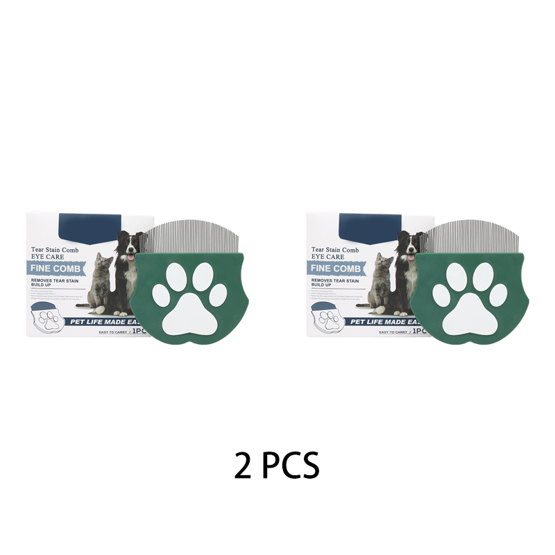 Pet Comb Ultra-Fine Metal Teeth Ergonomic Paw Handle