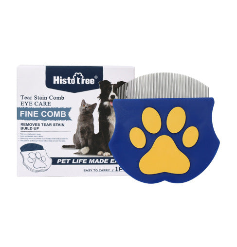 Pet Comb Ultra-Fine Metal Teeth Ergonomic Paw Handle