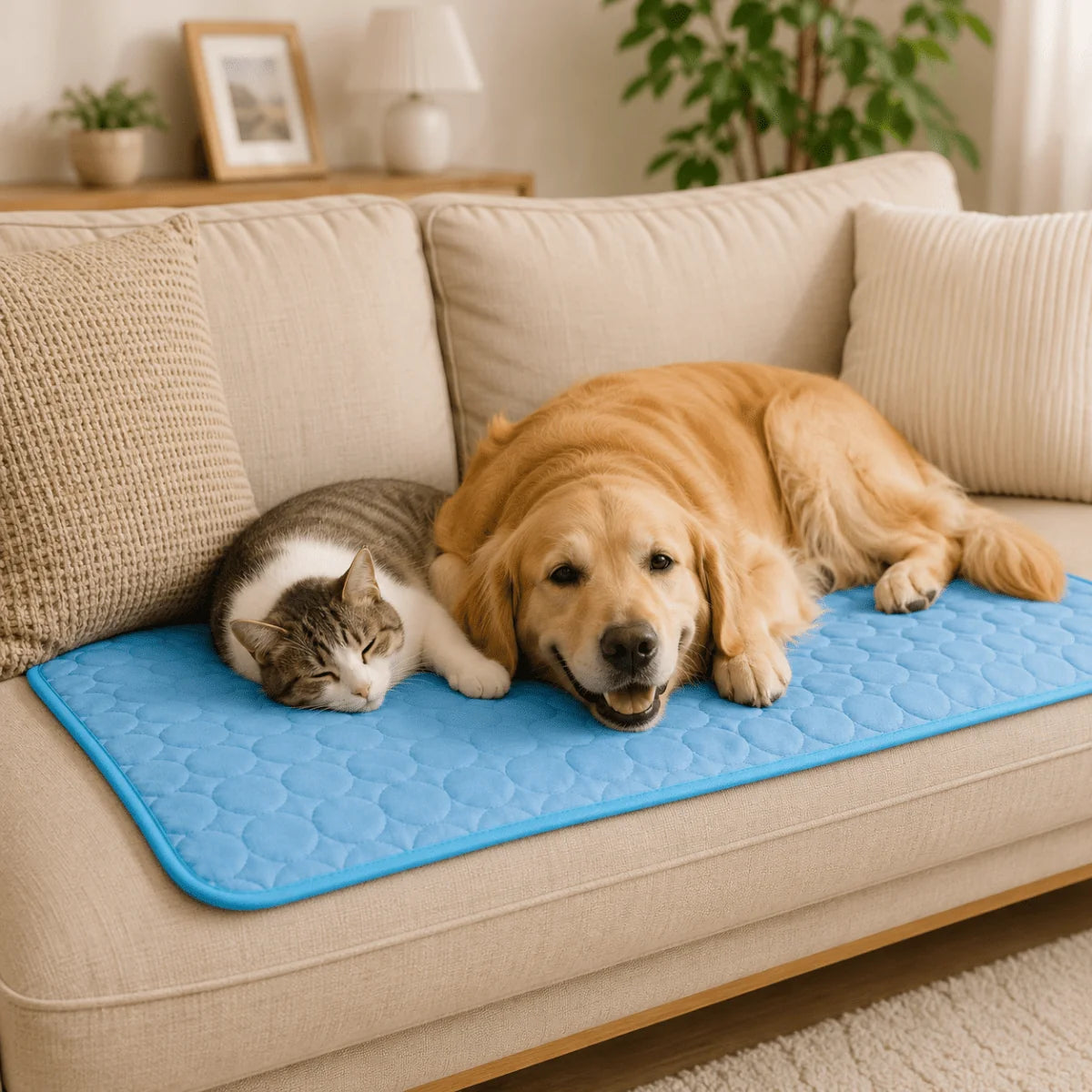 Pet Cooling Mat Dogs & Cats Self-Cooling Easy-Clean