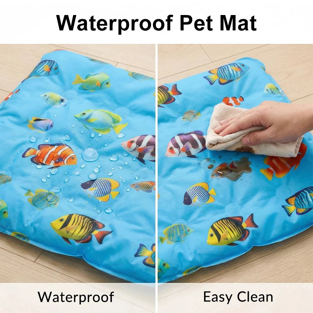 Pet Cooling Mat Gel-Infused Water-Repellent & Non-Slip