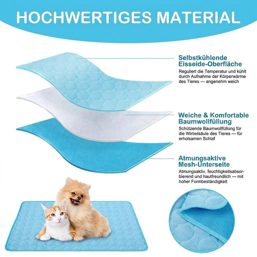 Pet Cooling Mat Ice Silk Self-Cooling Breathable Mesh