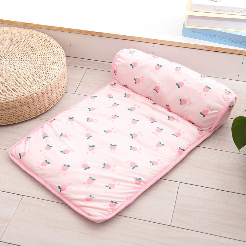 Pet Cooling Mat Ice Silk Self-Cooling With Pillow