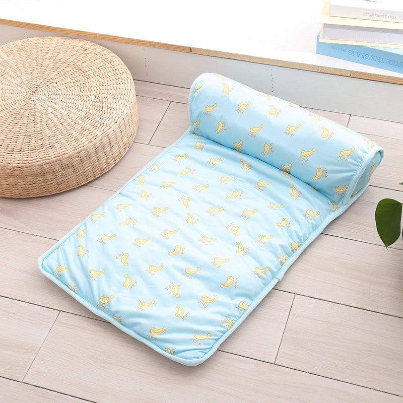 Pet Cooling Mat Ice Silk Self-Cooling With Pillow