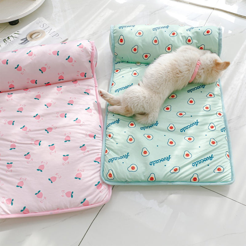 Pet Cooling Mat Ice Silk Self-Cooling With Pillow