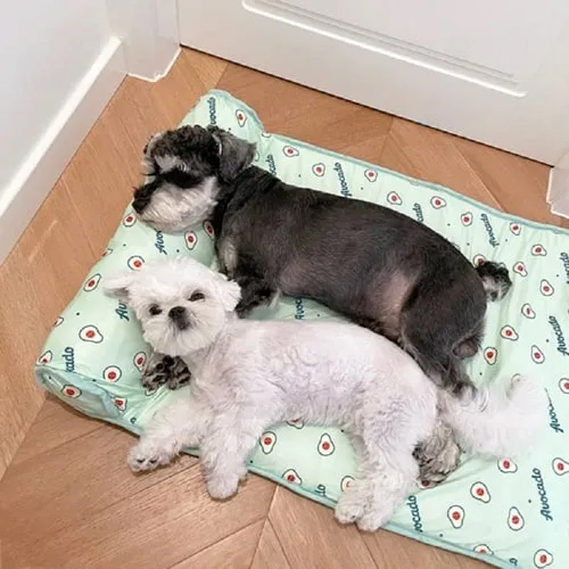 Pet Cooling Mat Ice Silk Self-Cooling With Pillow